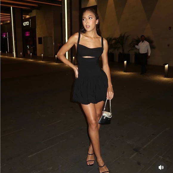 Zara Dresses & Skirts - Zara dress little black balloon cut out fitted bodycon evening cocktail party